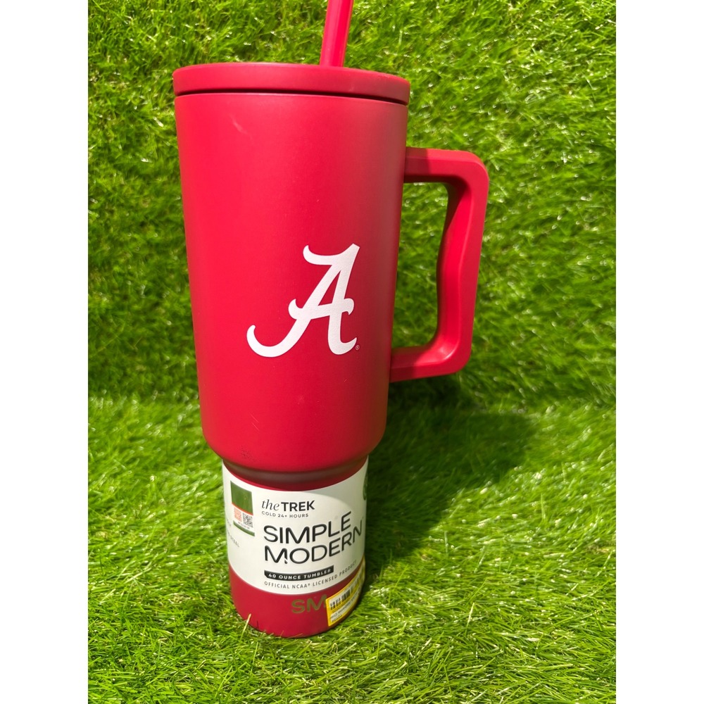Simple Modern Alabama Crimson Tide Trek 40oz Tumbler Red NCAA Insulated Mug
